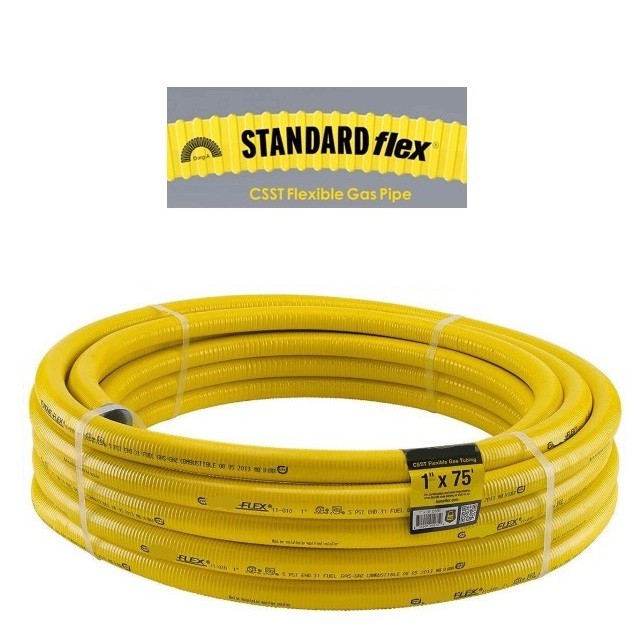 HOME-FLEX Tubing Pipe 1 in Corrugated Stainless-Steel CSST x 75 ft 
