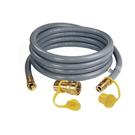 12 FT 3/8" Natural Gas Hose with Quick Connect 3/8 Includes Quick Connect 